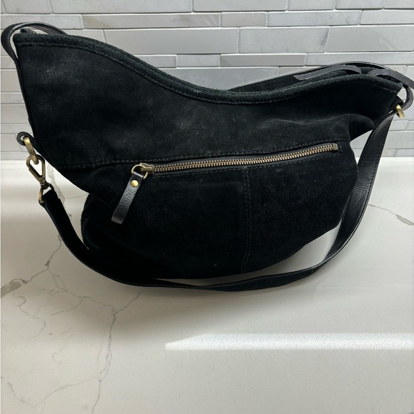 Nenette Lepore Black Handbag Purse Velour - Picture 8 of 8